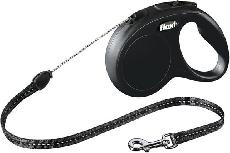 Automatinis pavadėlis Flexi New Classic Cord 22528, juodas, S 5m