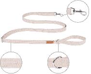 Pavadėlis Amiplay Cotton Easy Fix, smėlio ruda, 1.6-3m x 2cm
