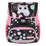Mokyklinė kuprinė Herlitz Herlitz_3 Cute Cat, juoda/rožinė, 22 cm x 31 cm x 37 cm