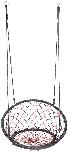 Sūpynės vaikams 4IQ, 74 cm, 180 cm, juodos/raudonos