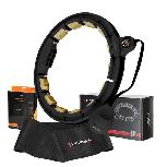 Masažinis lankas HMS Set Hula Hoop HHM13 + Counter + Waist Support BR163, 31 cm, 0.4 kg, aukso/juoda