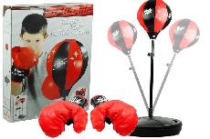 Vaikiškas bokso rinkinys Lean Toys Sport, juoda/raudona