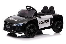 Vaikiškas elektromobilis Ramiz Audi R8 Police, balta/juoda