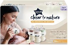 Buteliukų rinkinys Tommee Tippee Closer To Nature, 260 ml, 0 mėn., skaidri