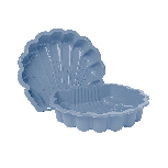 Smėlio dėžė 4IQ Shell, 88 x 77 cm, su dangčiu, mėlyna, 3 kg