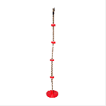 Pakabinama supynė vaikams, 30 cm, 200 cm, raudona/smėlio