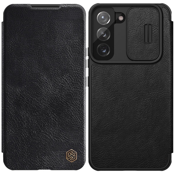Telefono dėklas Nillkin Qin Leather Pro NLK524, Samsung Galaxy S22 Plus/Samsung Galaxy S22 Plus 5G, juoda sp.