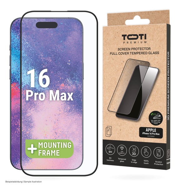 Telefono apsauginis stiklas Toti Premium iPhone 16 Pro Max, 9H, 6.9 "