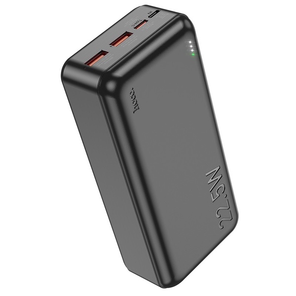 Nešiojamas įkroviklis (Power bank) Hoco J101B, 30000 mAh, juoda sp.