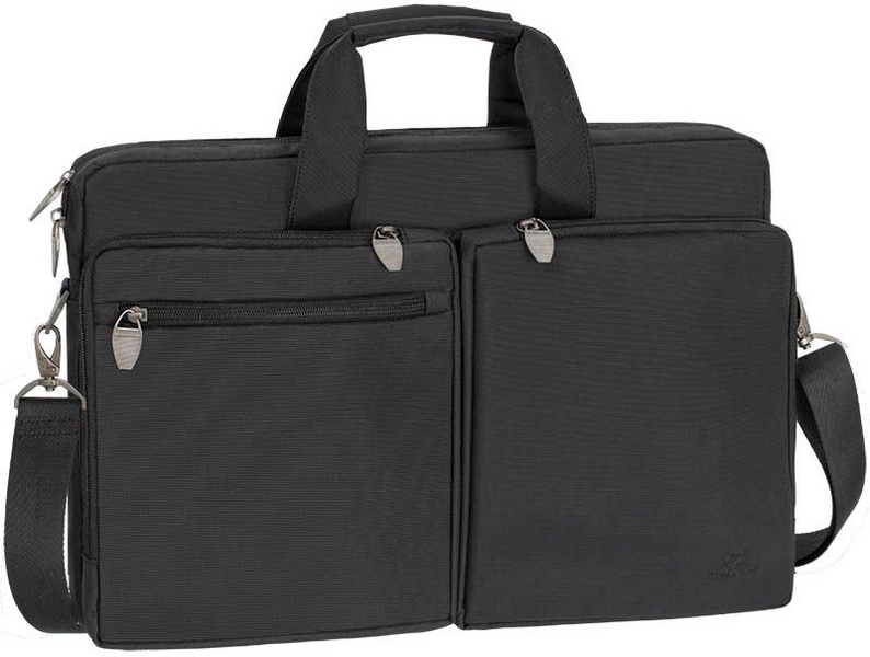 Nešiojamų kompiuterių krepšys Rivacase Tiergarten, juoda sp., 17.3"