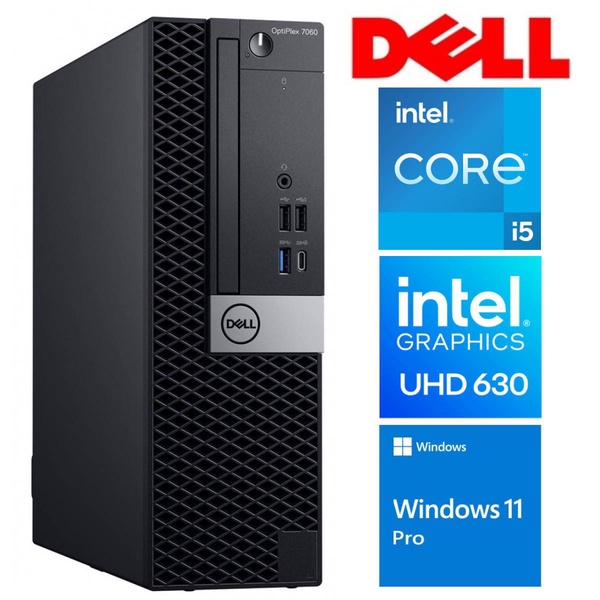 Stacionarus kompiuteris Dell OptiPlex, atnaujintas i5-9500, 1 TB, DDR4 32 GB, SSD 1 TB, Intel UHD Graphics 630 Dynamic, Windows 11 Pro 7060 SFF