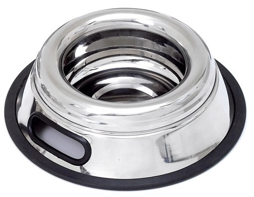 Dubenėlis gyvūnui Karlie Anti Leak, 0.7 l, 19 cm x 19 cm, sidabro sp.