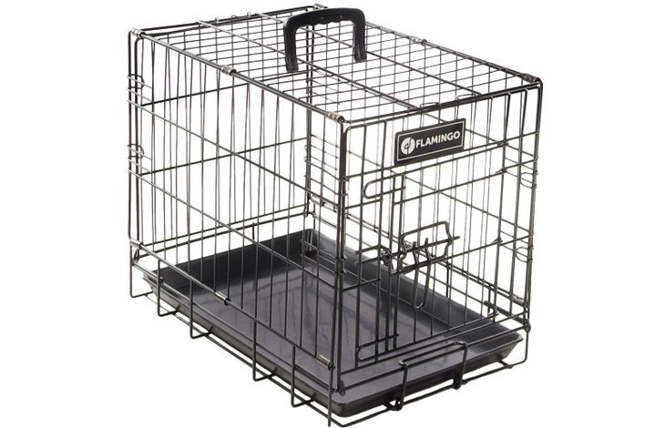 Šuns narvas Flamingo Ebo, 47 x 31 x 38 cm, metalas