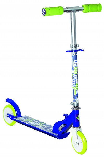 Vaikiškas paspirtukas Muuwmi Racing, mėlyna sp./žalia sp.