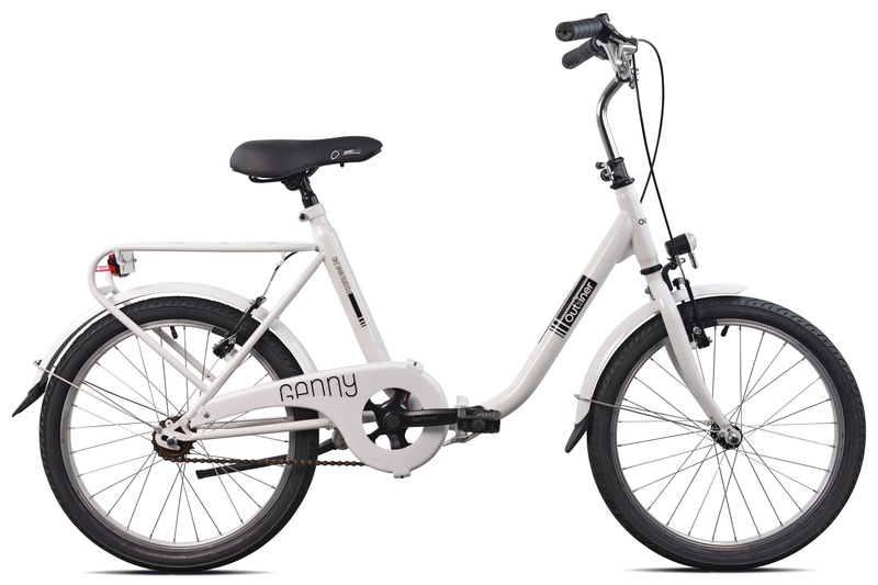 Dviratis sulankstomas Outliner, 20 ", balta sp.