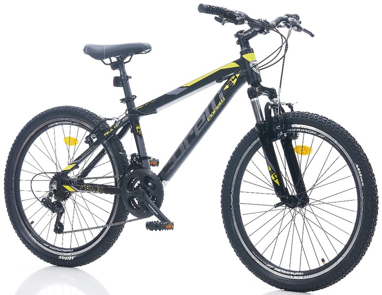 Dviratis kalnų Corelli Felix 3.0, 26 ", 15" rėmas, juoda sp./geltona sp./pilka sp.