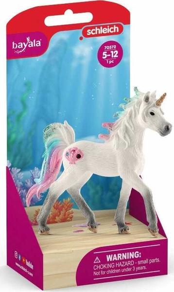 Žaislinė figūrėlė, vienaragis Schleich Вayala Sea Unicorn, Foal, 9 cm, balta sp.