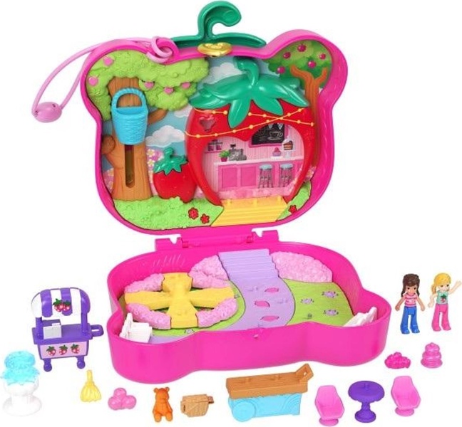 Figūrėlių rinkinys Mattel Polly Pocket Straw-Beary, įvairių spalvų