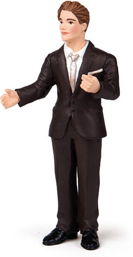 Žaislinė figūrėlė Papo Groom In Suit 39067, 10 cm, juoda sp.