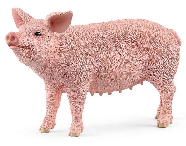 Žaislinė figūrėlė Schleich Farm World Pig 13933, 10.3 cm, rožinė sp.