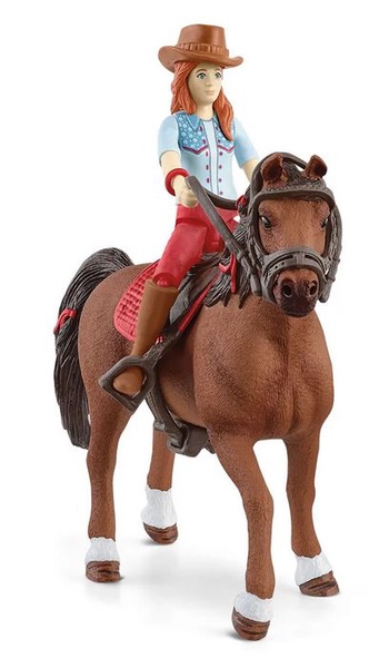 Žaislinė figūrėlė Schleich Horse Club Hannah & Cayenne 42539, 15.5 cm, 2 vnt., įvairių spalvų
