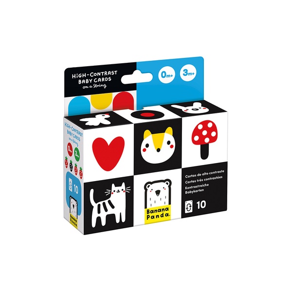 Edukacinės kortelės Bananapanda High Contrast, įvairių spalvų