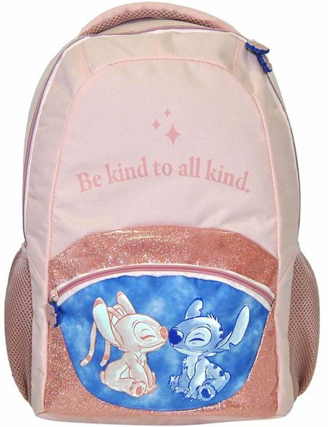 Vaikiška kuprinė Kids Euroswan Stitch 77435, mėlyna sp./rožinė sp., 42 cm x 32 cm x 42 cm