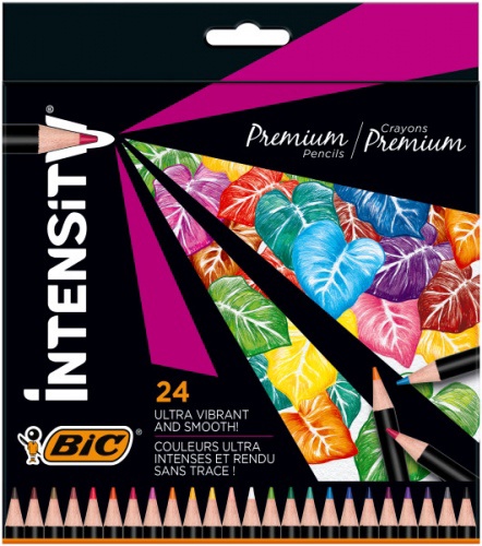 Spalvoti pieštukai Bic Intensity, 24 vnt.