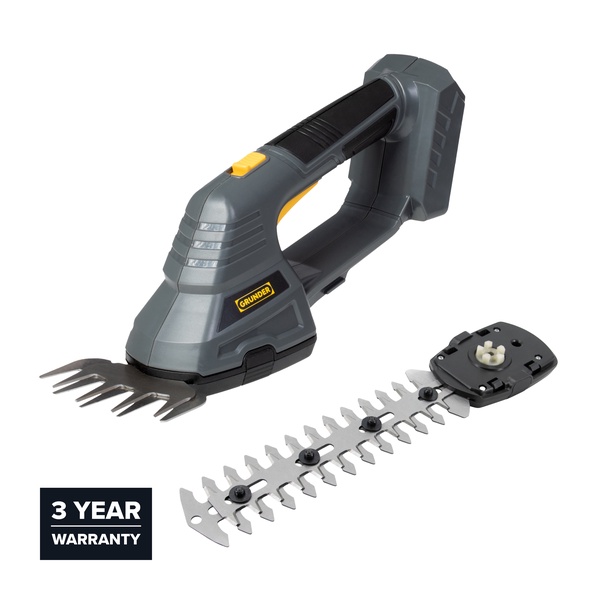 Akumuliatorinės žolės ir krūmų žirklės Grunder M1E-18LD-200/C3, be akumuliatoriaus, 18 V