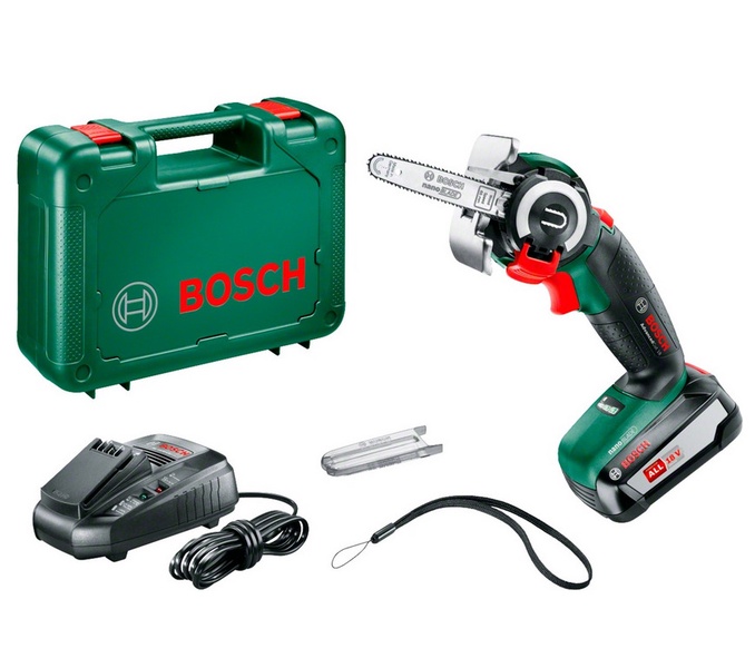 Akumuliatorinis grandininis pjūklas Bosch AdvancedCut 18, 6.5 cm