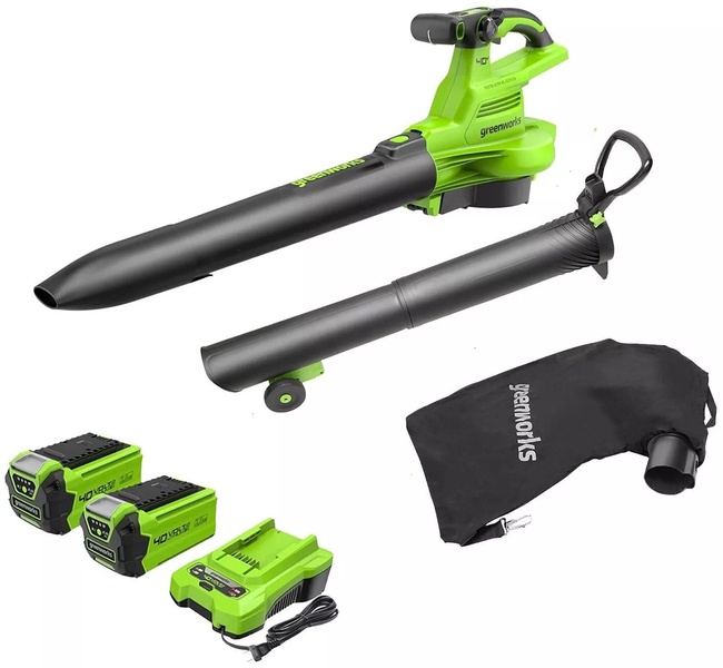 Akumuliatoriniai lapų pūstuvai - rinktuvai Greenworks GD40BVII