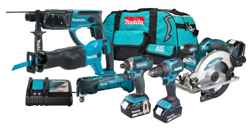Akumuliatorinių įrankių rinkinys su akumuliatoriumi Makita DLX6135TX1, 18 V, 5 Ah
