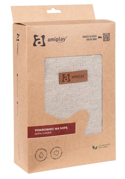 Gyvūnų guolių užvalkalas Amiplay Moni, smėlio sp., M