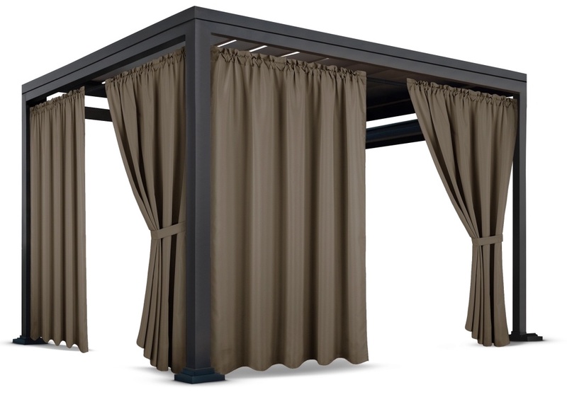 Pavėsinės užuolaidos, 155 cm x 240 cm, ruda sp.