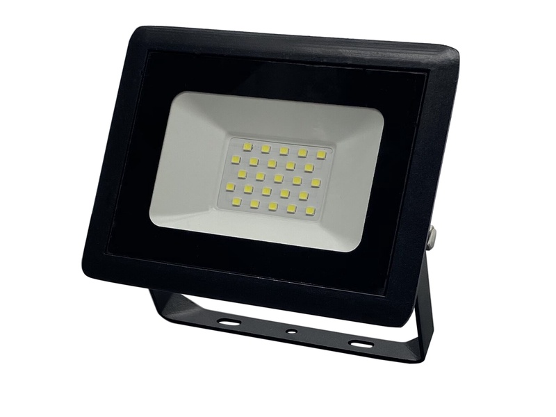 Prožektorius be judesio daviklio, tvirtinamas prie sienos Okko E011EI E011EI, 20 W, 1600 lm, 4000 °K, IP65, juoda sp.