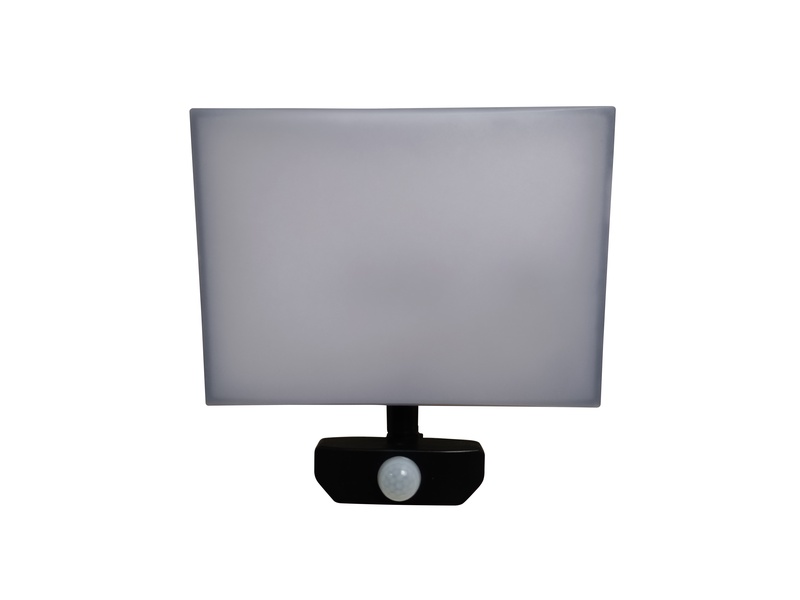 Prožektorius su judesio davikliu Standart, 5465 lm, 4000 °K, IP65, juoda sp.