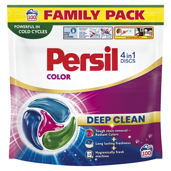 Skalbimo kapsulės Persil Color Deep clean, 100 vnt.