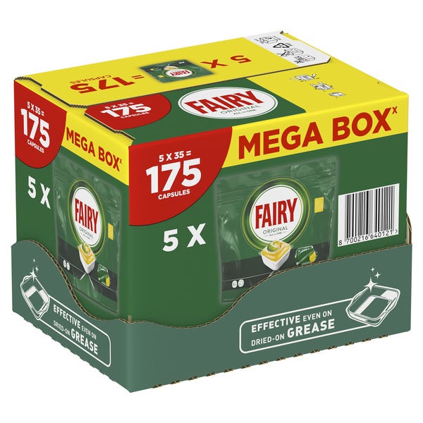 Indaplovių tabletės Fairy All In One Original, 175 vnt.