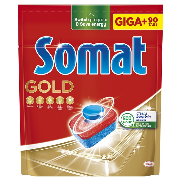 Indaplovių tabletės Somat Gold, 90 vnt.