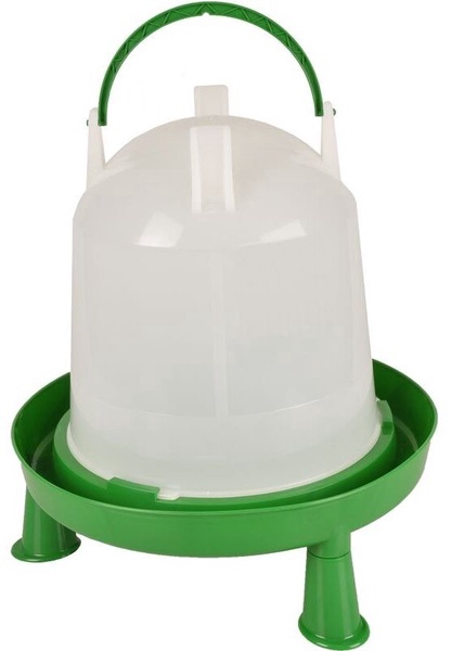 Girdykla vištoms Flamingo Twist, 0.42 kg, Ø 32 cm, 7 l, balta sp./žalia sp.