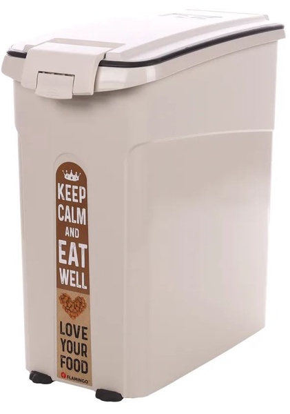 Dėžė gyvūnų ėdalui laikyti Flamingo Kody, 54 l, 52 cm x 30 cm x 55 cm, rusva sp.