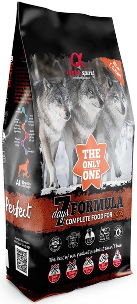 Sausas šunų maistas Alpha Spirit 7 days, kiauliena, 12 kg