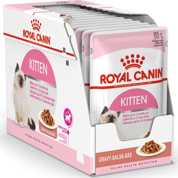 Šlapias kačių maistas Royal Canin Kitten Instinctive in Sauce , vištiena, 0.085 kg x 12 vnt.