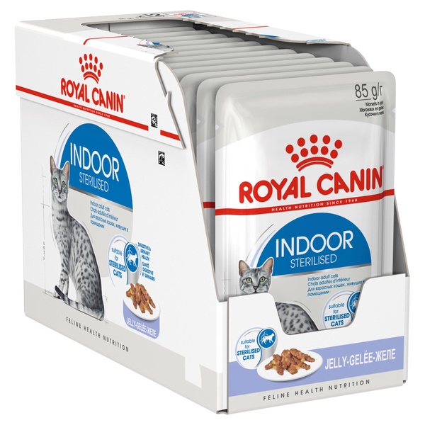 Šlapias kačių maistas Royal Canin Indoor In Jelly, 0.085 kg x 12 vnt.
