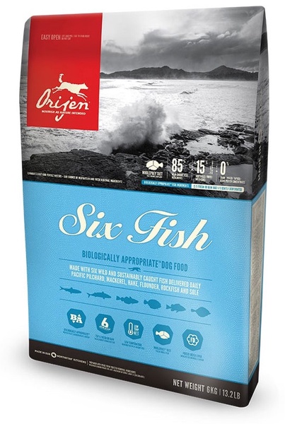 Sausas kačių maistas Orijen Six Fish, žuvis, 5.4 kg