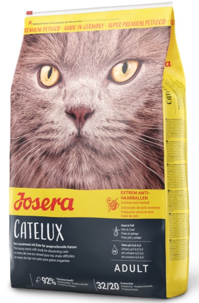 Sausas kačių maistas Josera Catelux, antiena/paukštiena, 10 kg