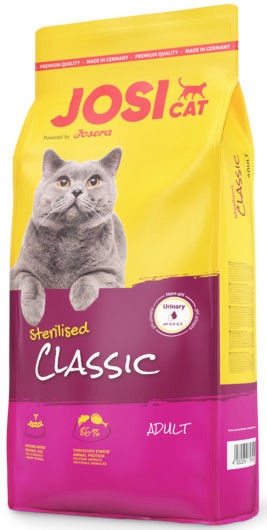 Sausas kačių maistas Josera Sterilised JosiCat Classic Fish Dry Food, paukštiena, 10 kg