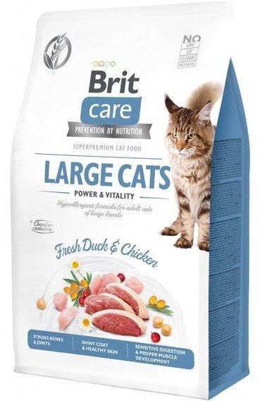 Sausas kačių maistas Brit Care Large Cats Power & Vitality, vištiena/antiena, 7 kg