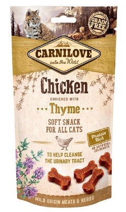Skanėstas katėms Carnilove Soft Snack Chicken With Thyme, vištiena, 0.05 kg