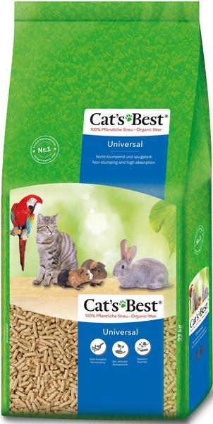 Kačių kraikas Cat's Best Universal, medienos drožlių (nesušokantis), 22 kg, 40 l